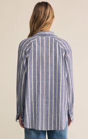 Savelo The Perfect Linen Striped Top