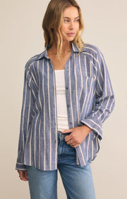 Savelo The Perfect Linen Striped Top