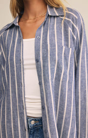 Savelo The Perfect Linen Striped Top