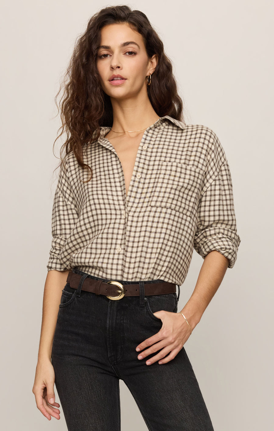 Savelo River Plaid Button Up