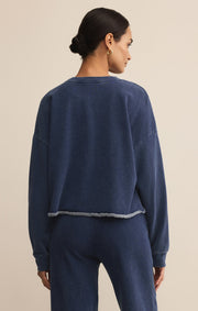 Savelo Circuit Knit Denim Sweatshirt