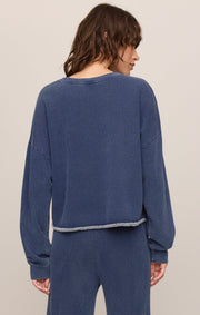 Savelo Circuit Knit Denim Sweatshirt