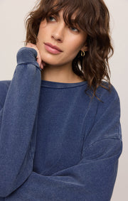 Savelo Circuit Knit Denim Sweatshirt