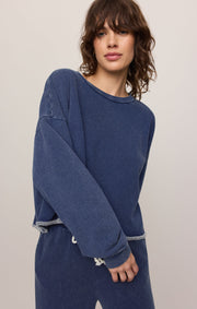 Savelo Circuit Knit Denim Sweatshirt