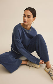 Savelo Circuit Knit Denim Sweatshirt