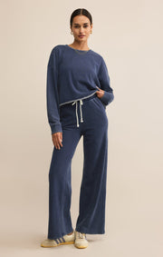Savelo Circuit Knit Denim Sweatshirt