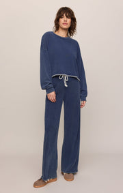 Savelo Circuit Knit Denim Sweatshirt