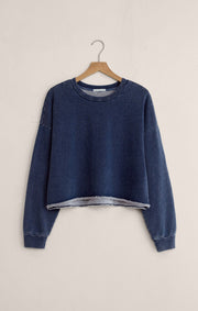 Savelo Circuit Knit Denim Sweatshirt