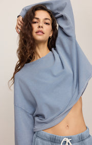 Savelo Circuit Knit Denim Sweatshirt