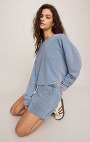 Savelo Circuit Knit Denim Sweatshirt