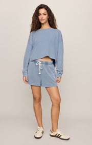 Savelo Circuit Knit Denim Sweatshirt