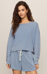 Savelo Circuit Knit Denim Sweatshirt