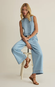 Savelo Sun Seeker Denim Cropped Tank