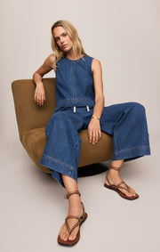 Savelo Sun Seeker Denim Cropped Tank