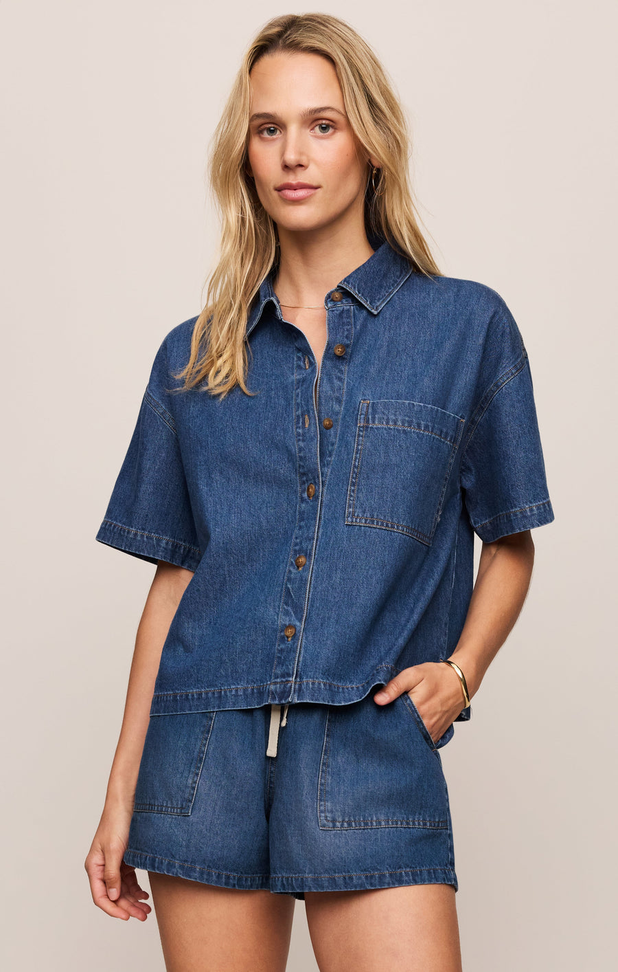 Savelo Everyday Denim Button Up