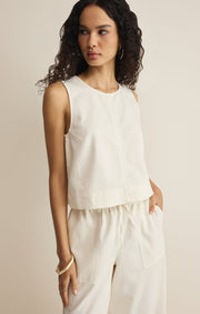 Savelo Sun Seeker Twill Cropped Tank