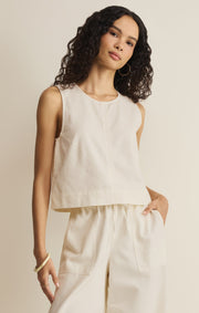 Savelo Sun Seeker Twill Cropped Tank