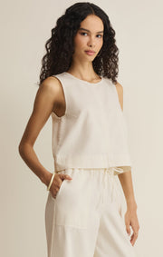 Savelo Sun Seeker Twill Cropped Tank