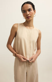Savelo Sun Seeker Twill Cropped Tank