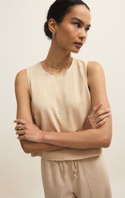Savelo Sun Seeker Twill Cropped Tank