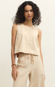 Savelo Sun Seeker Twill Cropped Tank
