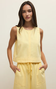Savelo Sun Seeker Twill Cropped Tank