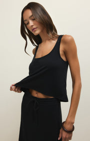 Savelo Joanna Textured Knit Cropped Tank