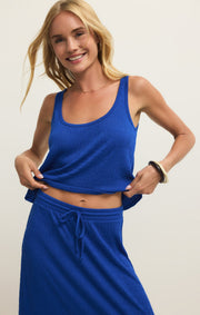Savelo Joanna Textured Knit Cropped Tank