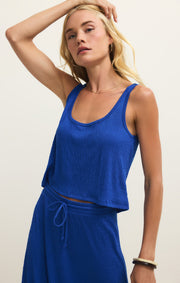 Savelo Joanna Textured Knit Cropped Tank