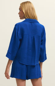 Savelo Helena Airy Gauze Button Up