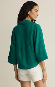 Savelo Helena Airy Gauze Button Up