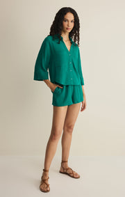 Savelo Helena Airy Gauze Button Up