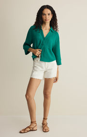 Savelo Helena Airy Gauze Button Up