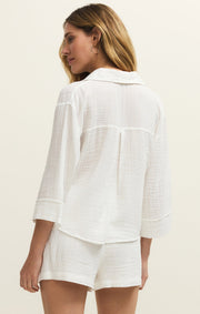 Savelo Helena Airy Gauze Button Up
