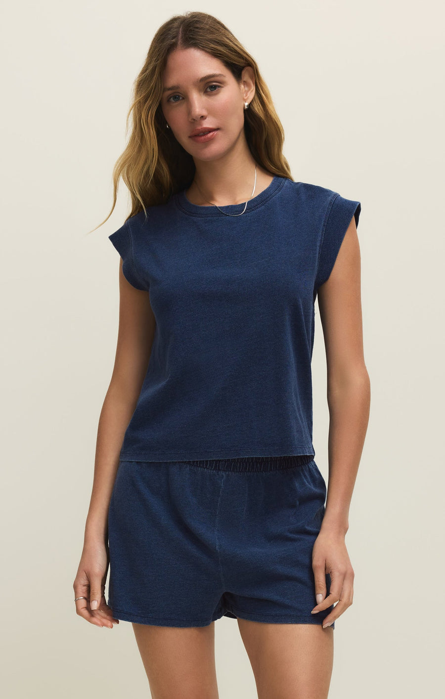 Savelo Camino Cotton Jersey Denim Tee