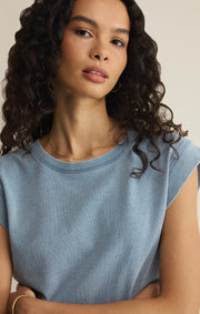 Savelo Camino Cotton Jersey Denim Tee
