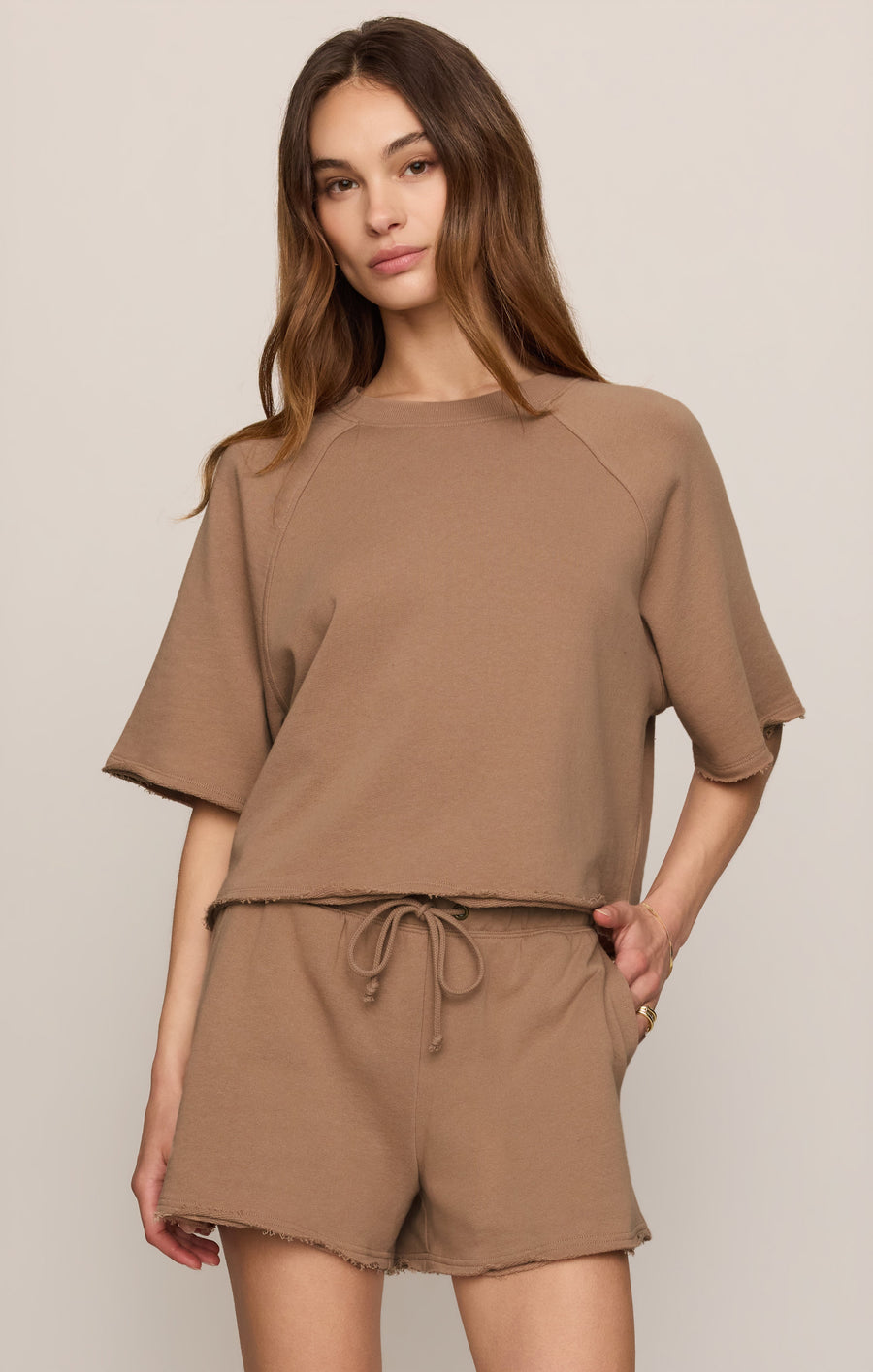 Savelo Short Sleeve Raglan Sweatshirt