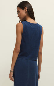 Savelo Noelle Jersey Denim Tank