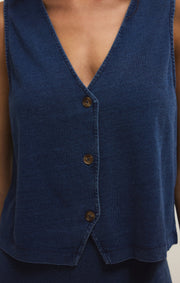 Savelo Noelle Jersey Denim Tank