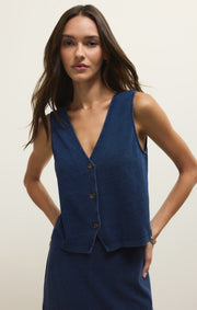Savelo Noelle Jersey Denim Tank