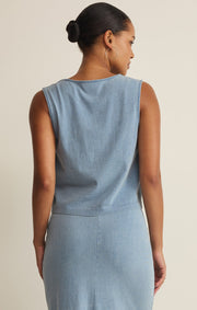 Savelo Noelle Jersey Denim Tank