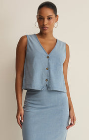 Savelo Noelle Jersey Denim Tank