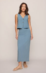 Savelo Noelle Jersey Denim Tank