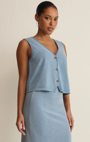 Savelo Noelle Jersey Denim Tank