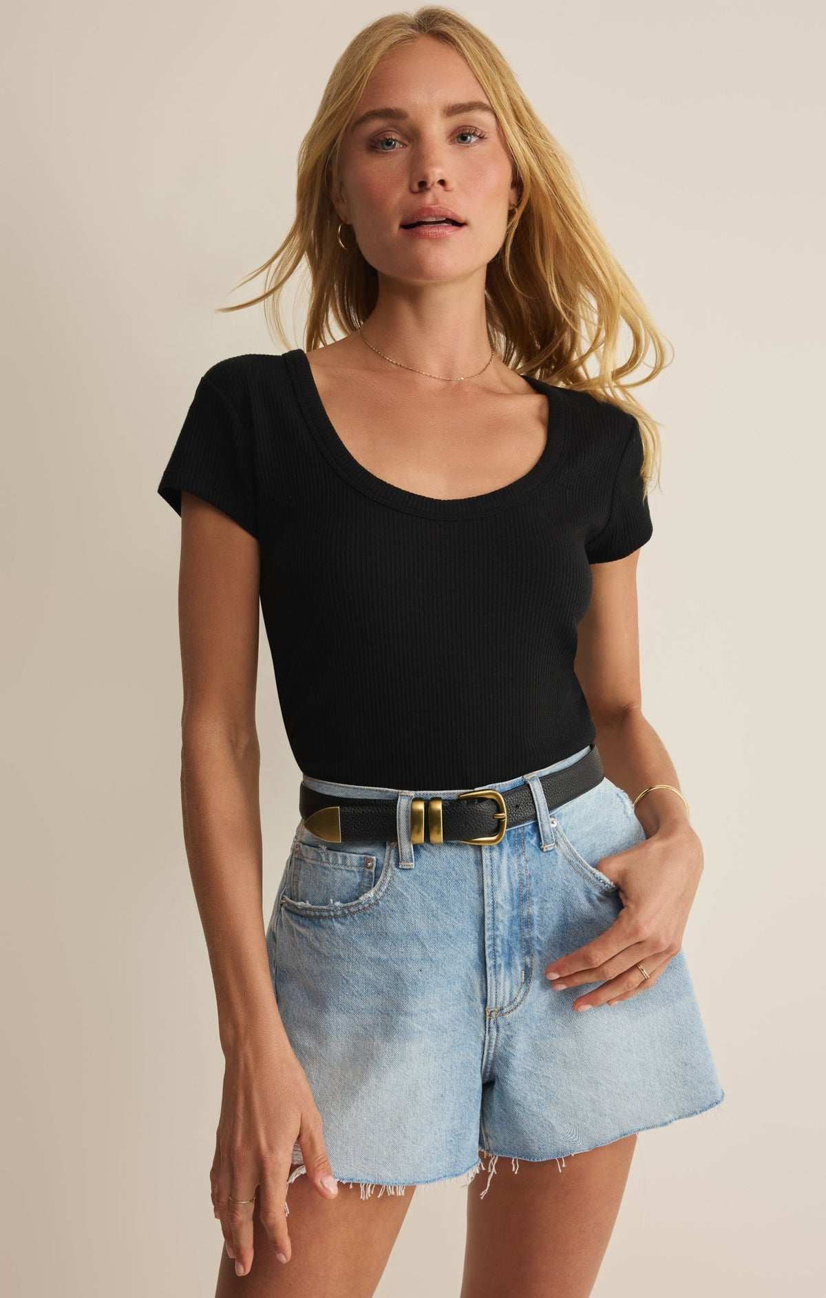 Savelo Leisurely Scoop Neck Tee