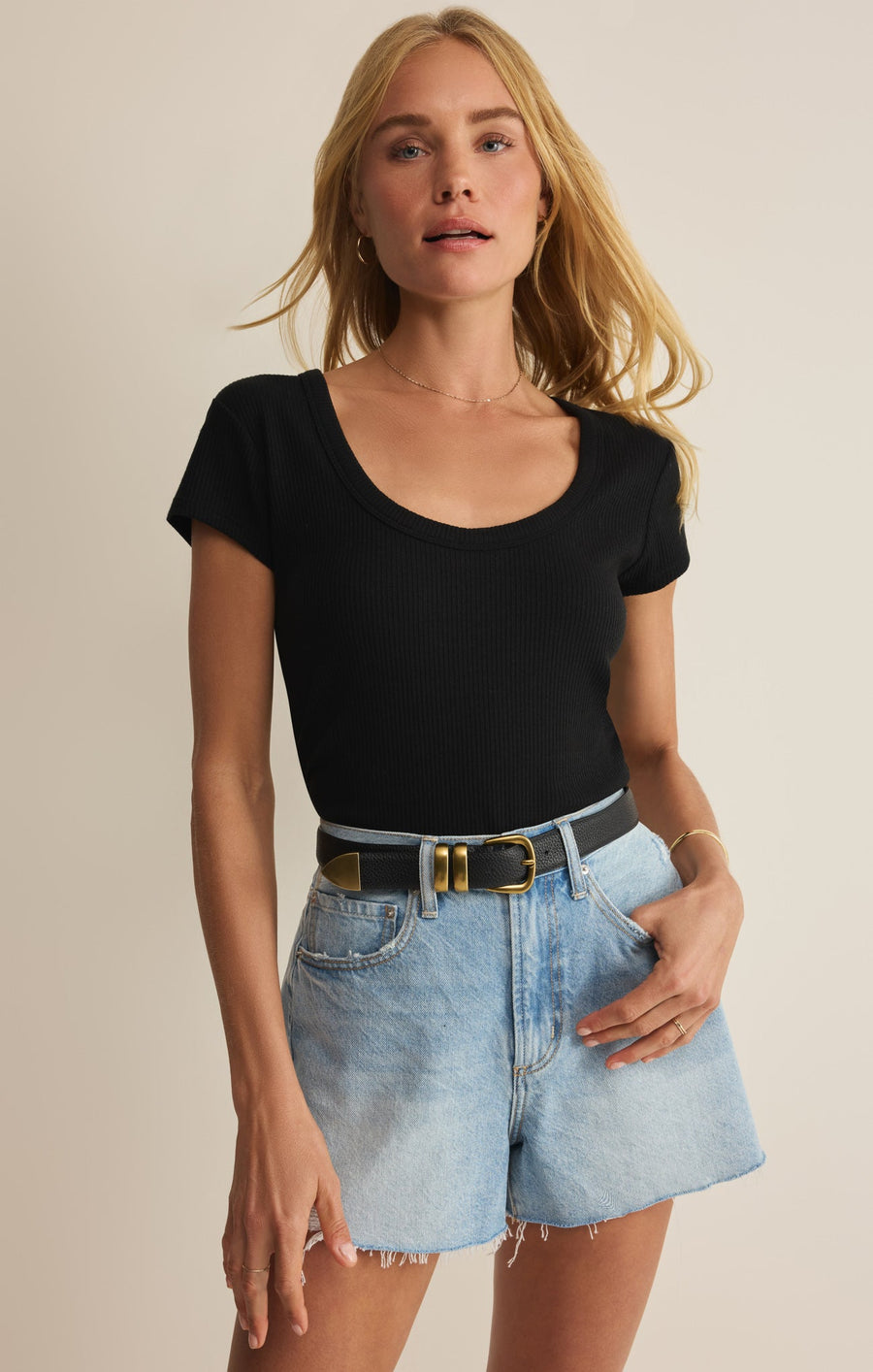 Savelo Leisurely Scoop Neck Tee
