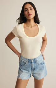 Savelo Leisurely Scoop Neck Tee