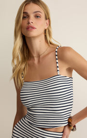 Savelo Caffari Stripe Tube Top Tank