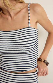 Savelo Caffari Stripe Tube Top Tank