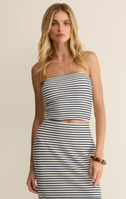 Savelo Caffari Stripe Tube Top Tank